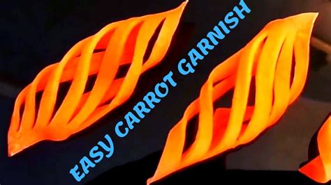 Carrot Garnish Tutorial Easy Carving Food Carrot Decoration Ideas