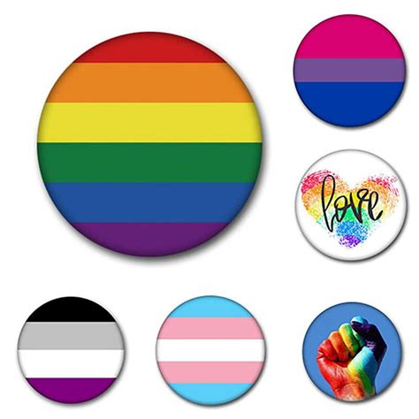 1pcs Support Gay Rainbow Flag Pins Symbol Pin Unisex Jewelry