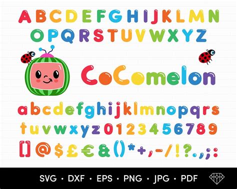 Cocomelon Alphabet Svg Cocomelon Svg Cocomelon Font Etsy Happy