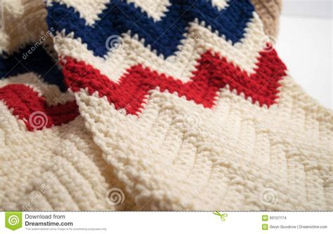 USA Patriotic Scarf In Single Crochet Stitches Stock Photo - Image ...