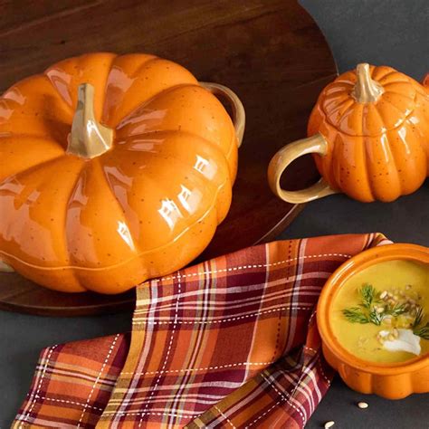 Pumpkin Shaped Ceramic Soup Bowl With Lid