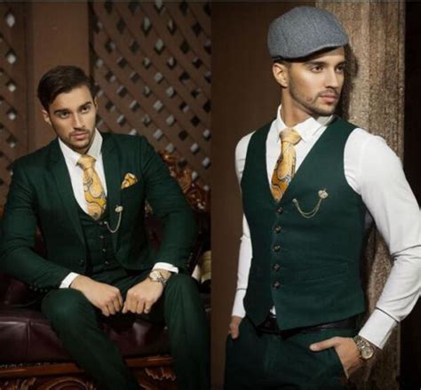2018 Latest Design Dark Green Suit Men Slim Fit Wedding Suits For Men