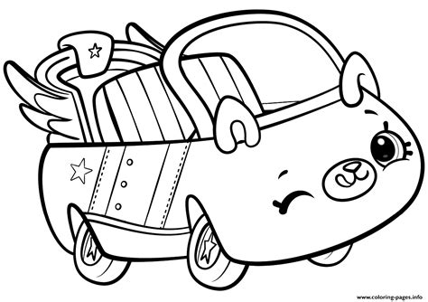 Shopkins Cutie Cars Coloring Page Printable Cars Coloring Pages