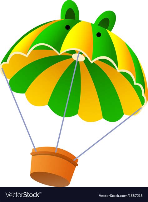 A View Of Parachute Royalty Free Vector Image Vectorstock