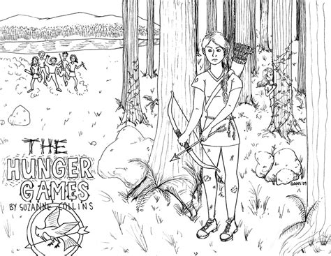 Hunger games free to color for children - Hunger Games Kids Coloring Pages