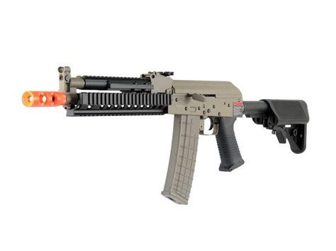 Lancer Tactical Ris Ak Tactical Aeg Airsoft Gun Tan