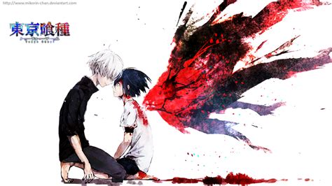 Tokyo Ghoul Kaneki And Touka Render By Mikorin Chan On Deviantart