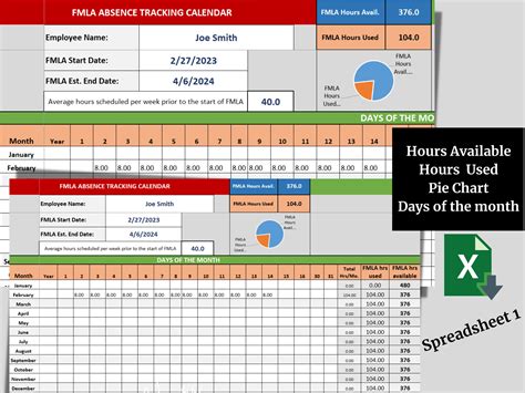 FMLA Template Bundle FMLA Tracker Spreadsheet MS Editable Word Excel Documents Tracking