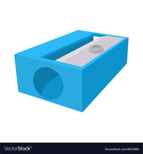 Blue Pencil Sharpener Icon Cartoon Style Vector Image