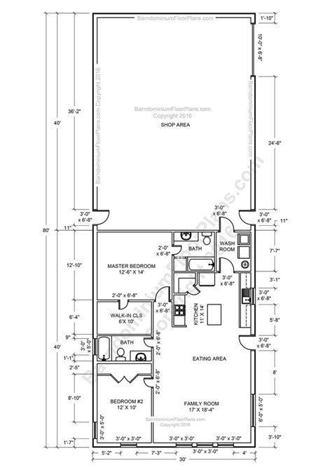 Amazing Ideas 2 Bedroom Pole Barn House Plans