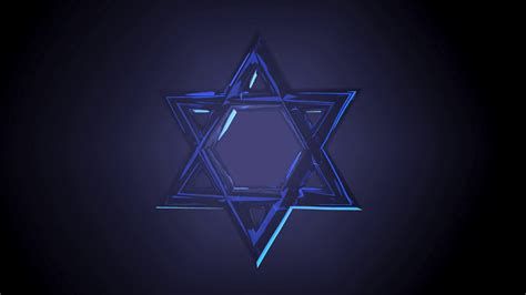 Jewish Star David Star Rotates Glows Stock Footage Sbv 333685367