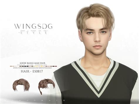 Loose Bangs Male Hair By Wingssims Liquid Sims