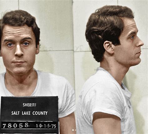 Ted Bundy Mugshot Hq Colorized By Me Ted Bundy Serial Killers