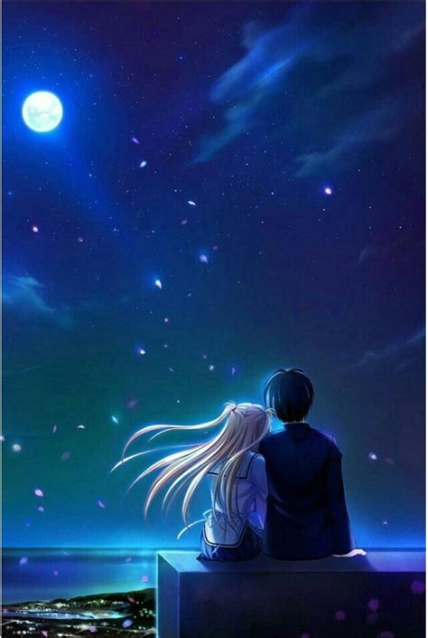 Aesthetic Romantic Night Sky Anime Wallpaper Allen Kayleah