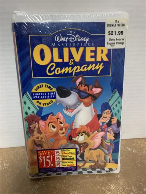 Oliver And Company Vhs 1996 Walt Disney Masterpiece Collection New