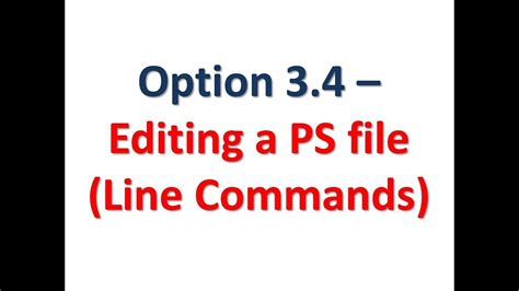 Tso Ispf Option 34 Editing A Ps File Line Commands Youtube