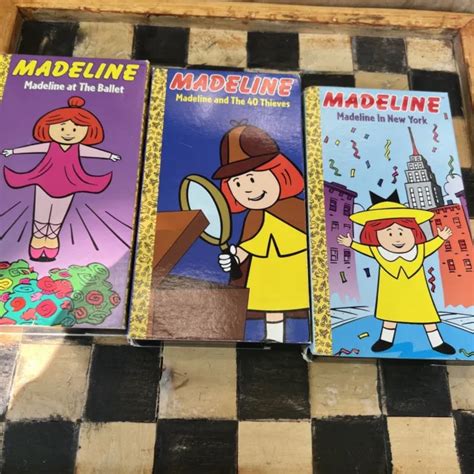 Madeline Animated Lot Of 3 Vhs In New York The 40 Thieves And At The