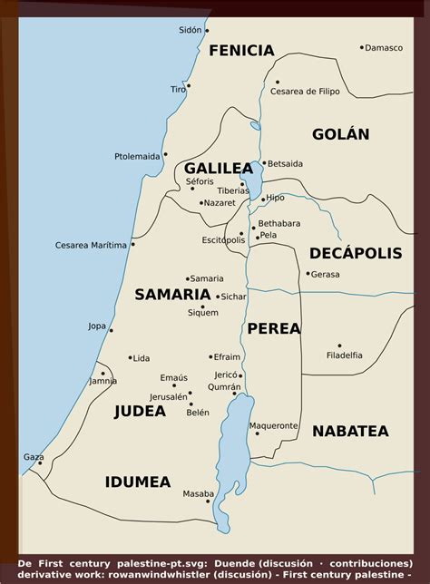 Mapa De Palestina En Tiempos De Jesus Mapa De Rios
