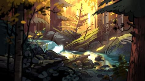 Wallpaper Gravity Falls Landscape Forest Animated Series 1920x1080