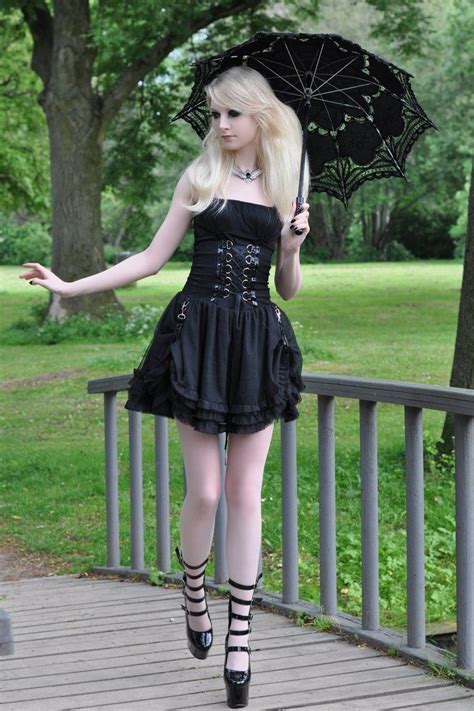 Gothic Doll Stock By Mariaamanda Black Goth Blonde Dress Umbrella Beauté Gothique Poupées