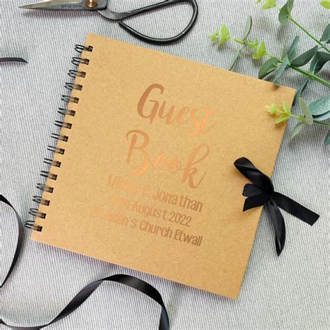 Personalised Wedding Guest Book By The Alphabet T Shop
