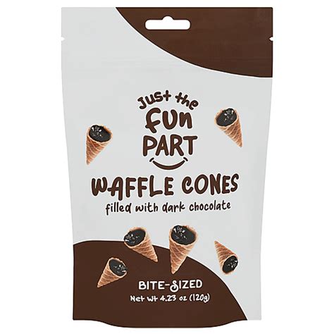 Just The Fun Part Bite Sized Dark Chocolate Waffle Cones Oz Shop