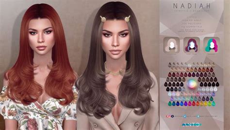 Nadiah Hairstyle Requires The Chromatic Collection 1 By Antosims