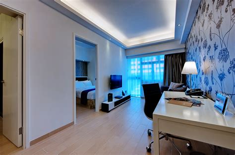 In hong kong, a studio apartment usually has a small bathroom, some also have a balcony or other separate spaces. 2-Bedroom Suites - Room - The Bauhinia Apartments Central ...