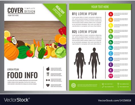 Not only this, it also protects us from various diseases. Healthy lifestyle brochure design template Vector Image
