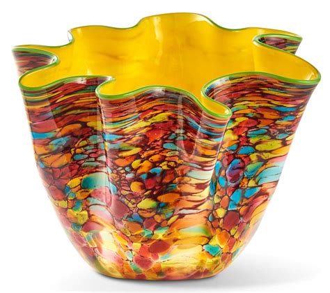 Sold Price Dale Chihuly Blown Glass Carnival Macchia Vase With Lime
