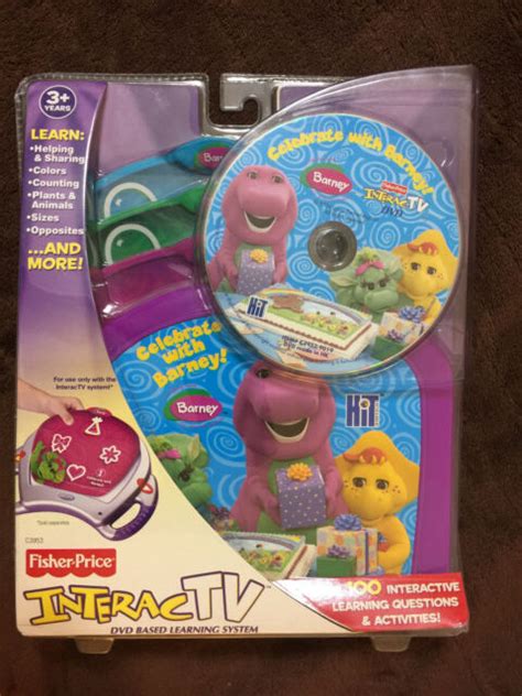 Lot Of 2 Fisher Price Interactv Dvds Celebrate With Barney Sesame