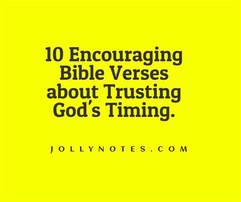 10 Encouraging Bible Verses About Trusting Gods Timing Trust In God