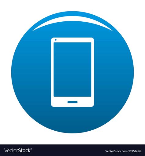 Smartphone Icon Blue Royalty Free Vector Image