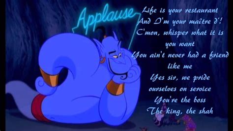 Friend Like Me W Lyrics From Disneys Aladdin Youtube