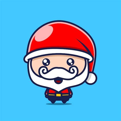 Premium Vector Cute Santa Claus Character Kawaii Designs