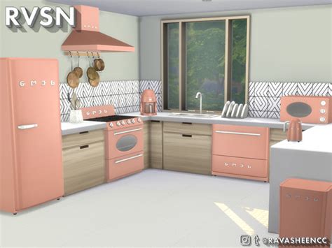 Smeglish Retro Kitchen Appliances Large By Ravasheen At Tsr Sims 4