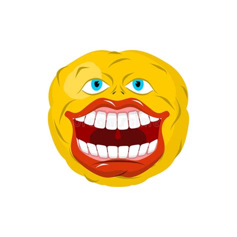 Smiling Emoticon Crazy Emoji Happy Is An Emotion Yellow Ball Stock