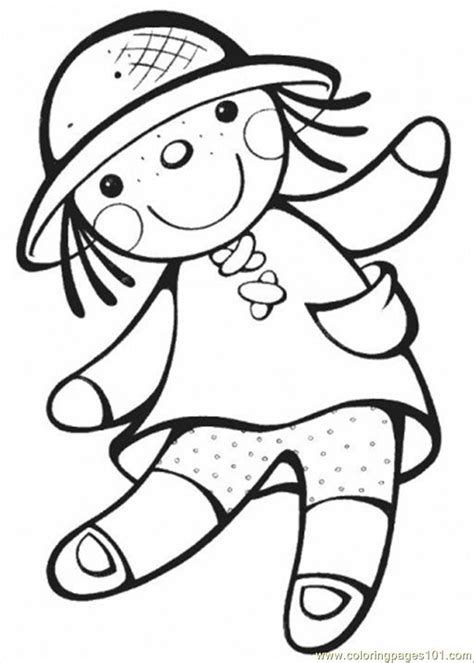 C o l o r i n g p a g e s Doll Coloring Page for Kids - Free Gender Printable ...