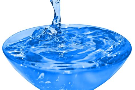 Pouring Water On A Cup In Blue Stock Image Image Of Bath Impact