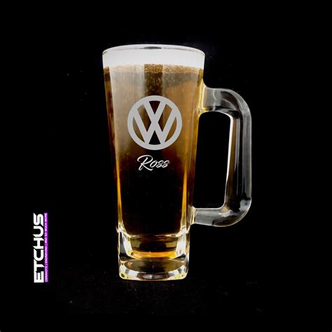 Volkswagen El Guapo Beer Glass Engraved 23 Oz Drinking Etsy