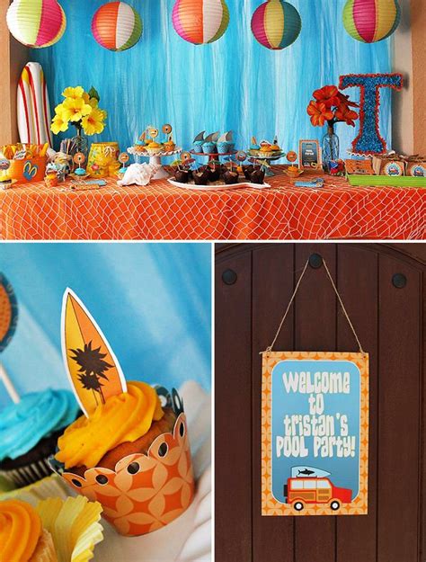 Cheers To Summer Surfer Style Kids Pool Party Ideas Hostess With