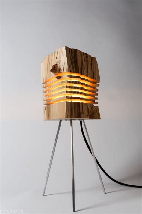These Beautifully Minimal Lamps Are Created By Sliced Firewood Lamp