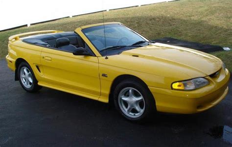 Canary Yellow 1995 Ford Mustang Gt Convertible