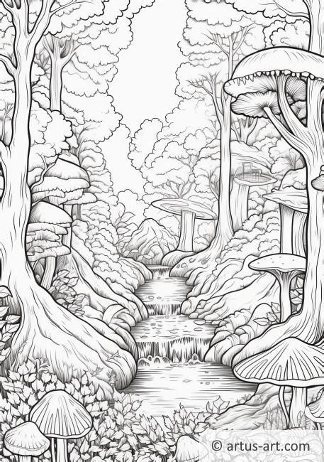 Enchanted Forest Coloring Page Free Download Artus Art