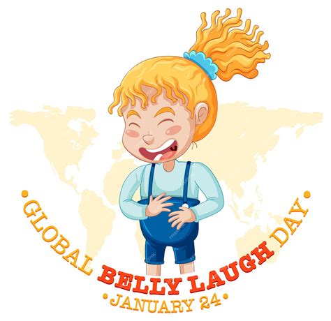 Free Vector Global Belly Laugh Day Logo Banner