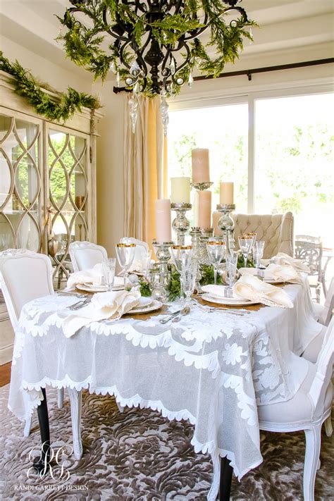 Shop the finest dining room furniture from the comfort of your home. Elegant White and Gold Christmas Dining Room and Table Scape