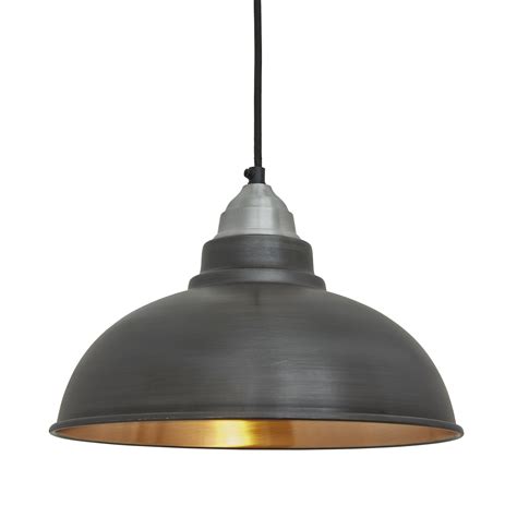 Old Factory Pendant - 12 Inch - Pewter & Copper | Rustic pendant png image