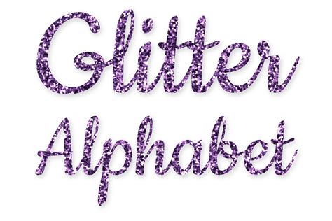 Purple Glitter Alphabet Clip Arts Glitter Letters Cliparts Hand