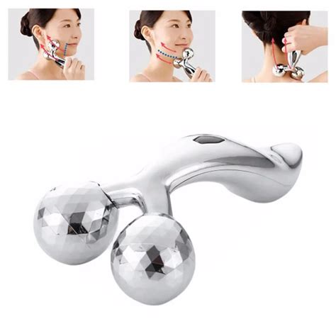 3d Roller Massager 360 Rotate Silver Thin Face Full Body Shape Massager Lifting Wrinkle Remover