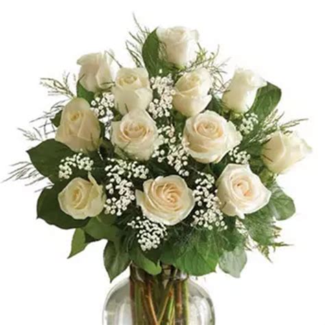 Online 12 White Roses Arrangement T Delivery In Singapore Fnp